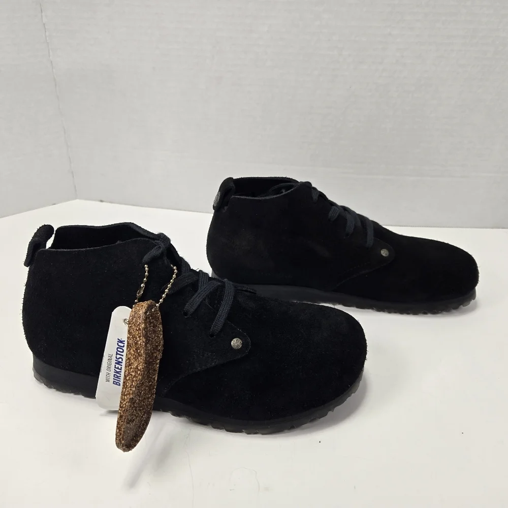 Birkenstock Dundee Plus Black Suede Shoes Women's Size EU 38 Narrow US 7-7.5